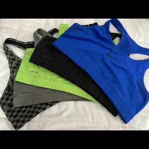 Set of 5 Nike Sports Bras